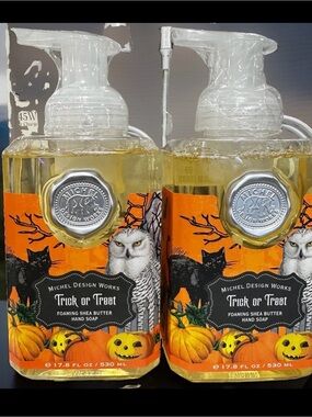 Trick or Treat Foaming Shea Butter Hand Soap — Orange Michel design works lot/2